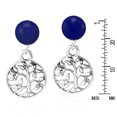 thumbnail image 4 of Majestic Tree of Life w/ Blue Lapis Stone Sterling Silver Dangle Earrings, 4 of 5