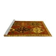 thumbnail image 2 of Ahgly Company Machine Washable Indoor Round Persian Yellow Traditional Area Rugs, 5' Round, 2 of 4