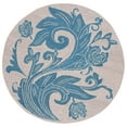 thumbnail image 2 of SAFAVIEH Abstract Parker Floral Area Rug, Beige/Blue, 6' x 6' Round, 2 of 11