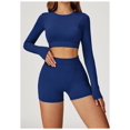 thumbnail image 2 of Conjuntos de entrenamiento for mujer, 2 piezas, sujetador deportivo, camiseta sin mangas, polainas de cintura alta, gimnasio, Yoga, ropa activa, Top de entrenamiento for mujer, 2 of 7