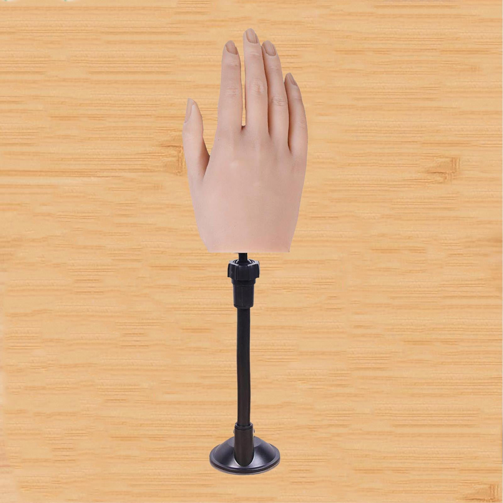 Silic Practice Hand with Stand Holder for Acrylic Nails, Fingers