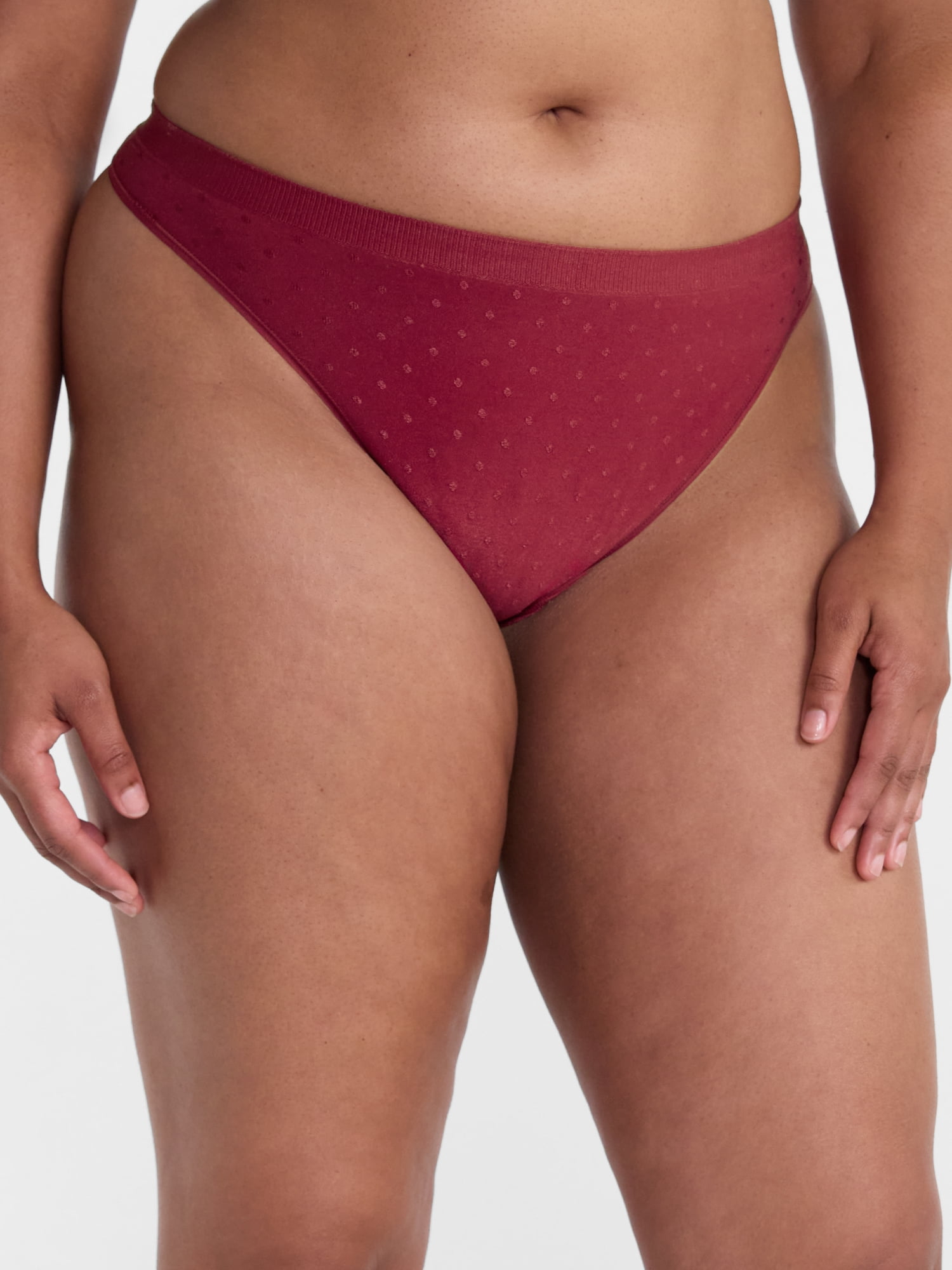 Joyspun Women's Seamless Thong Panties, 3-Pack, Sizes XS-XXXL
