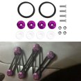 thumbnail image 3 of Colorful Quick Release Fasteners Rubber Rings Kit for Car Bumper Trunk Mud Guard Lid (Purple), 3 of 5
