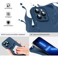 thumbnail image 3 of Liquid Silicone Case for iPhone 13 Pro, [Camera Protection] [Anti Fingerprint] [Wireless Charging] 4 Layer Phone Case Protective Cover, Built-in Microfiber Case Cover, 6.1", Blue, 3 of 15