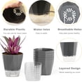 thumbnail image 2 of NOGIS Self Watering Pots for Indoor Plants,1 Pack 8.4 Inch Large Self Watering Planter, Plant Pots with Decorative Stones, Plant Pots Indoor, Flower Pots Indoor, Dark Grey (1Pcs 8.4Inch), 2 of 7