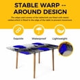 thumbnail image 4 of Blue Rose Table Cloths for 4 Foot Rectangle Tables, Flower Raindrops Butterfly Grey Art Patio Waterproof Elastic Fitted Tablecloths, Washable Rectangular Table Cover for Camping, 4 of 8