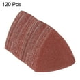 thumbnail image 3 of Uxcell 120 Pack 60 Grits 80mm Aluminum Oxide Triangular Hook & Loop Sandpapers Sanding Pads Sheets, 3 of 6