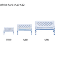 thumbnail image 3 of Silla de parque de color blanco Silla de ocio Silla de playa Mesa de arena Modelo Silla doble cuadrada Silla de exterior, 3 of 4