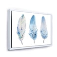 thumbnail image 3 of Designart 'Abstract Blue Boho Feathers II' Lake House Framed Canvas Wall Art Print, 3 of 5