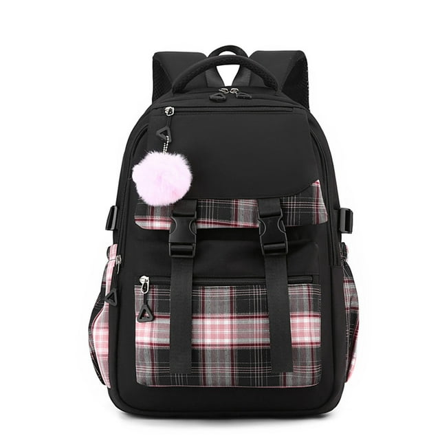 Transemion Fashionable School Bag On Suitcase Travel Exquisite Rucksack Women Double Safety Straps Bags Small Fresh For Pairing 3