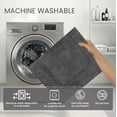 thumbnail image 3 of Home Weavers Classy Bathmat 100% Cotton Bathroom Rugs Set, Washable Rug, Extra Soft and Absorbent bath Rug, Kitchen Mat, Bath Mat Set, Bath Floor Mat Non Slip, 5 Piece Set with Contour, Gray, 3 of 9
