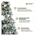 thumbnail image 4 of Árbol de Navidad Escarchado con Piñas Pino Navideño Frondoso Esquimal (Nevado, 1.80 m), 4 of 6