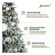 thumbnail image 4 of Árbol de Navidad Escarchado con Piñas Pino Navideño Frondoso Esquimal (Nevado, 1.80 m), 4 of 6