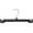 Black, variant on INTERNATIONAL HANGER White Plastic Bottoms Hanger with Grip Locks, 100 Pack
