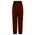 thumbnail image 7 of HUJlwoi Baggy Sweatpants Women Soft Elastic Waist Cinch Bottom Pants with Pockets Outdoor Athletic Running Stretchy Trousers, 7 of 7