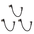 thumbnail image 1 of 3X 15Cm Micro-Usb 5Pin Right Angle to Left Right Angle 90 Degree Usb 2.0 Dual Elbow Data Cable for Tablet & Phone V8, 1 of 5