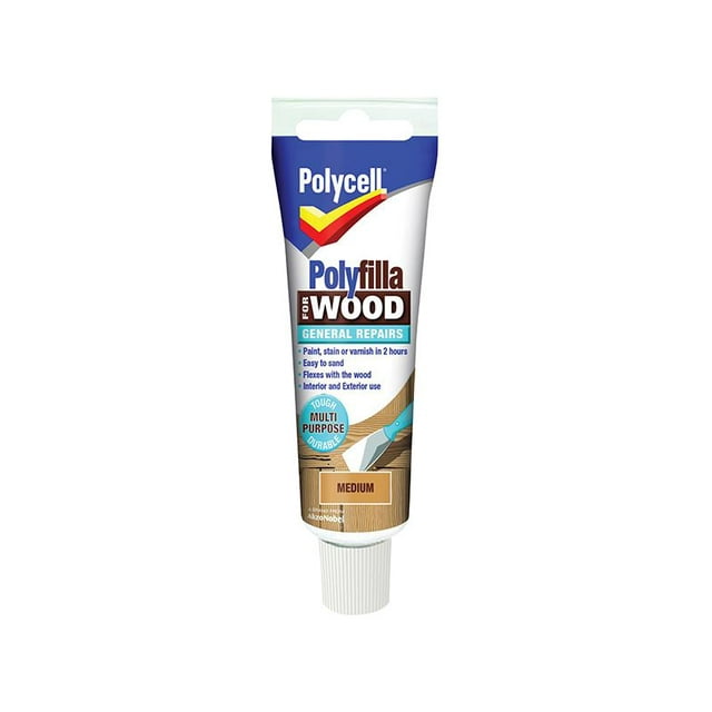 Polycell - Polyfilla pour Bois Tube de Réparations Générales Moyen 75 g