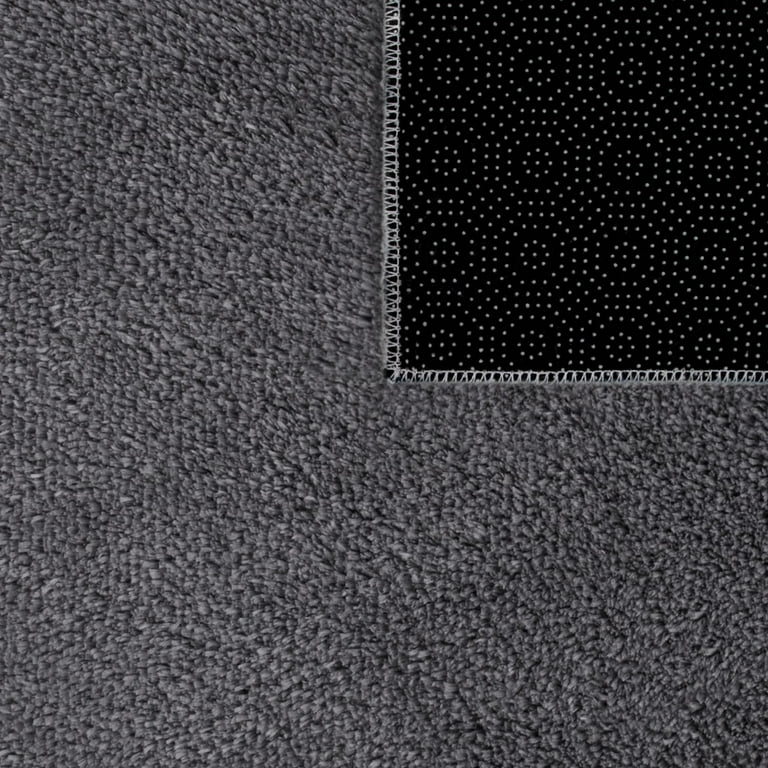 Paco Home Soft Washable Area Rug with Anti-Slip Backing in Solid Colors Black - 3'11 inch x 5'7 inch, Size: Black - 3'11 x 5'7