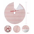 thumbnail image 7 of Pink Geometric Christmas Tree Skirt 36 Inches Large Christmas Skirt Tree, Modern Abstract Art Plaid Aesthetics Tree Skirt Christmas Decorations for Fireplace Party Holidays Indoor Outdoor, 7 of 7