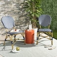 thumbnail image 3 of Safavieh Lisbeth Outdoor Striped Side Chair, Set of 2 - Navy/White, 3 of 11