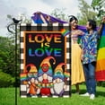 thumbnail image 2 of Love is Love Gnomes Pride Garden Flag Double Sided Gay Pride Lesbian LGBT Pride Small Yard Flag Outdoor Decoration 12.5 x 18 Inch, 2 of 6
