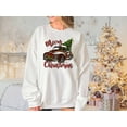thumbnail image 2 of Merry Christmas Leopard Print Truck Sweatshirt, Christmas Sweater for Women, Christmas Gift for Women, Holiday Sweater, Xmas Shirt, 2 of 11