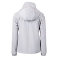 thumbnail image 3 of Women's Cutter & Buck  Gray Rutgers Scarlet Knights Charter Eco Recycled Half-Zip Anorak Jacket, 3 of 3