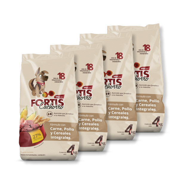 Vitacan Fortis Cachorro Croqueta para Perro Set 4 Sacos de 4 Kg Vitacan Fortis