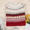 thumbnail image 7 of SETOOFF Women Geometric Pattern Crew Neck Knit Sweater Long Sleeve Color Block Printed Knitted Pullover Jumper Fall Winter Layering Top, 7 of 7