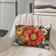thumbnail image 5 of Lsque Colorful Vintage Floral Pattern Pattern Pillow Case – Soft & Cozy Throw Pillow Cover, Hypoallergenic Cushion Case for Sleeping Women with Envelope Closure-16"x24", 5 of 6