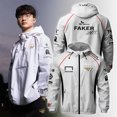 thumbnail image 1 of Gran oferta de uniforme del mundo HardsheT1, camiseta del equipo Esports, juegos LOL, soporte para fanáticos, chaqueta con capucha de gran tamaño Unisex, nombre personalizado, 1 of 1