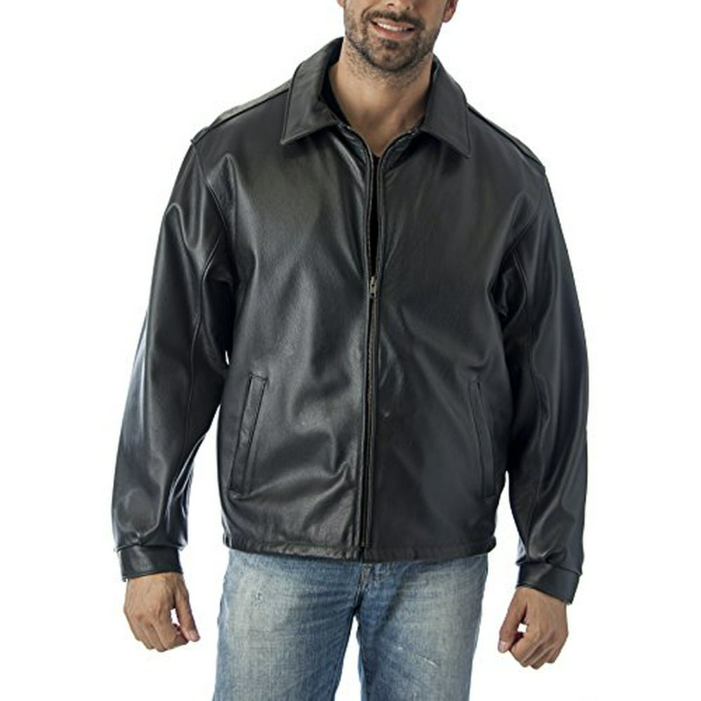 Reed - Reed Men's Casual Leather Jacket Union XL Black - Walmart.com ...