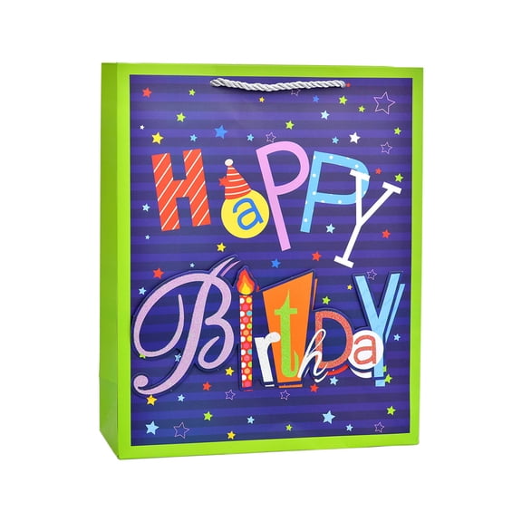 KeirineCC Birthday Gift Bags Colorful Tote Bags 12 Pack,Multicolor