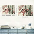 thumbnail image 6 of ARISTURING Asian Canvas Wall Art Traditional Chinese Ink Style with Bamboo and Blossom Painting Pictures Print Poster for Home Decor Living Room Bedroom 20x16inch, 6 of 6