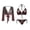 Gothic Butterfly Flower Skull, variant on Women’s Casual Bikini Sets Gothic Skull Print 3 Pcs Bathing Suit Watercolour Style Bikini Suit and Summer Beach Cover Up