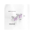 thumbnail image 5 of 925 Sterling Silver Small Cubic Zirconia Butterfly Girls Screw Back Earrings, 5 of 8