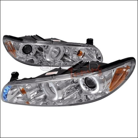 Chrome Motorcycle Led Headlight Spec-D Tuning 2LCLHP-GPX97-TM Halo LED Projector Headlights Plus Corner Lights for 97 to 03 Pontiac Grand Prix, Chrome - 10 x 21 x 24 in. ()