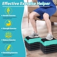 thumbnail image 5 of SuperDeal 16-in Aerobic Stepper Height Adjustable Exercise Workout Step Platform W/4 Risers for Home Gym Fitness, Green, 5 of 7