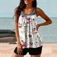 thumbnail image 4 of Karight Women's Tankini Swimsuit 2 Piece Set Bathing Suits Tummy Control Tank Top Flowy Swimwear with Shorts, 4 of 6