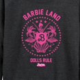 thumbnail image 3 of Barbie the Movie - Barbie Land - Dolls Rule - Women's Lightweight French Terry Long Sleeve Shirt, 3 of 5