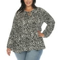 thumbnail image 1 of White Mark Blouse en Chiffon Paysanne Imprimée pour Femmes Grande Taille, 1 of 6