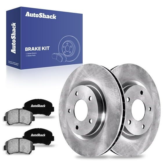 AutoShack 11.65" (295.8 mm) Front Vented Brake Rotors   Ceramic Brake Pads | Replacement for 2008-2013 Nissan Rogue 2014-2015 Nissan Rogue Select | 6-PC Brake Kit