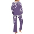 thumbnail image 3 of Tnhcen 2 Piece Women's Pajamas Sets Long Sleeve Lounge HomewearSoft Ladies Pjs Sets for Women S-3XL, 3 of 5