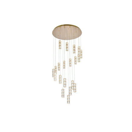 

Elegant Lighting 3500D38G 38 in. Polaris LED Chandelier Gold