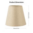 thumbnail image 2 of Small Lamp Shades,Barrel Chandelier Shades,5.51X5.12 inch Small Lamp Shade Desktop Light Cover Replacement For Home Hotel,Light Cover Cover Replacement Lights For Fixtures Floor,Z2_Beige, 2 of 6