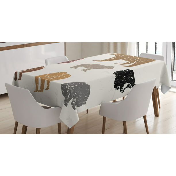 Bear Tablecloth Set Of Diffe Bears, Bears Furniture Dining Room Sets