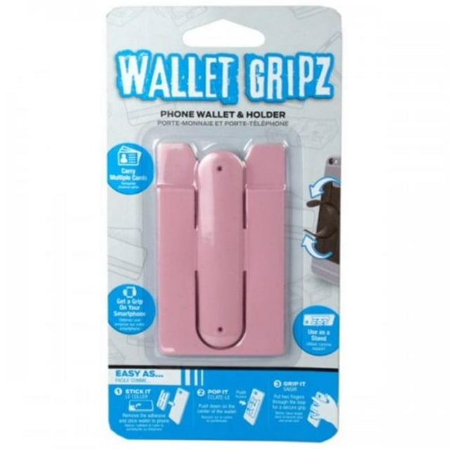 Bulk Buys KL22483 Wallet Gripz Phone Wallet & Holder, Pink