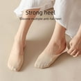 thumbnail image 3 of Calcetines náuticos de seda de hielo invisibles de boca poco profunda para mujer, de verano, finos, transpirables, de silicona, antideslizantes, desodorante, parte inferior de algodón, calcetines, 3 of 5