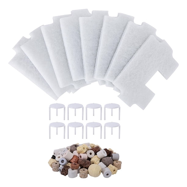 17 Filtros para Estanques con Cascada, Almohadilla de Filtro de 20 cm, Alfombrilla de Repuesto Reutilizable para Estanque.