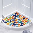 thumbnail image 1 of Billuyoard Alfombra de ducha de esponja de PVC con forma de cuadrante para decoración de baño, alfombrilla de ducha de esquina, antideslizante, Juegos de accesorios de baño B 60*60cm, 1 of 6